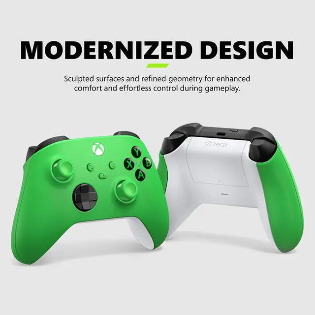 Alt view image 6 of 7 - Microsoft Xbox Wireless Velocity Green Gaming Controller EP2-29915 2 Pack