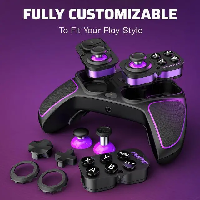 Alt view image 2 of 7 - PDP Victrix Pro BFG Wireless Gaming Controller for Xbox Series X|S, Xbox One, Windows 10/11, Modular Gamepad, Dolby Atmos Audio, Remappable Buttons, Customizable Triggers/Paddles/D-Pad, PC App, Black