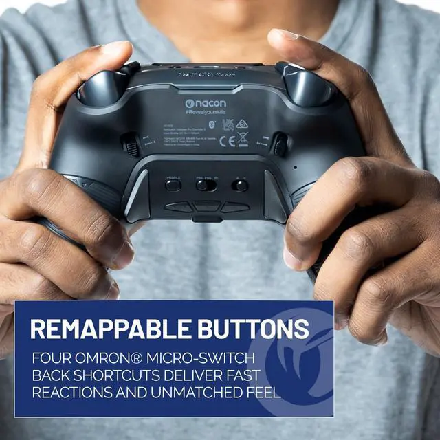 Alt view image 6 of 7 - Nacon Revolution 5 Pro Officially Licensed PlayStation Wireless Controller | For PS5 / PS4 / PC - Hall Effect Joysticks and Triggers, Trigger Stops, Mappable Buttons, 8-way and 4-Way D-pad - Black