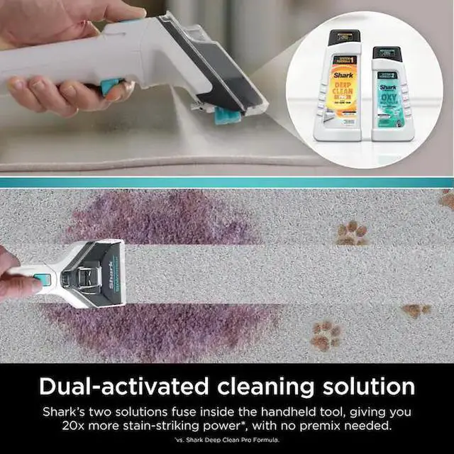 Alt view image 3 of 7 - StainStriker Portable Corded Upholstery, Car, Rug and Carpet Cleaner with Spot and Pet Odor Remover in White