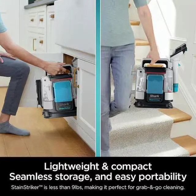 Alt view image 7 of 7 - StainStriker Portable Corded Upholstery, Car, Rug and Carpet Cleaner with Spot and Pet Odor Remover in White