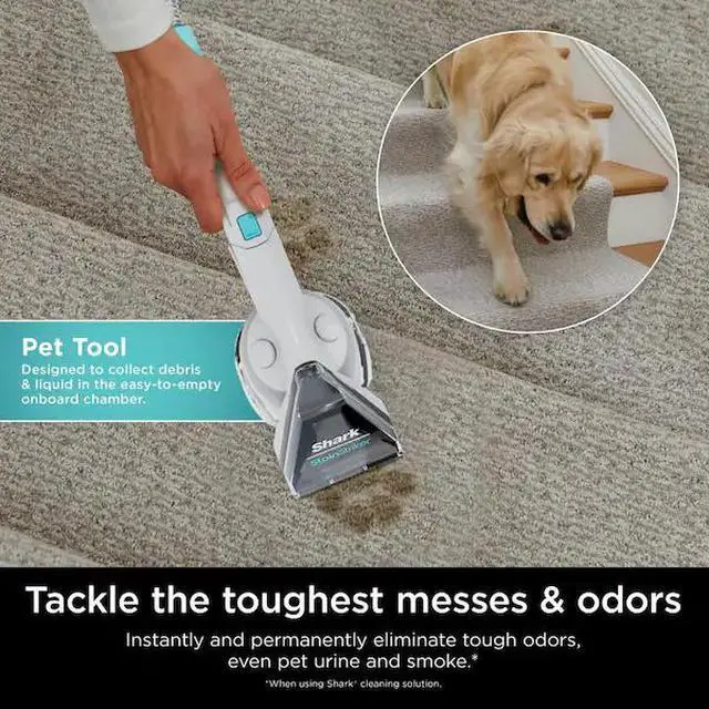 Alt view image 2 of 7 - StainStriker Portable Corded Upholstery, Car, Rug and Carpet Cleaner with Spot and Pet Odor Remover in White