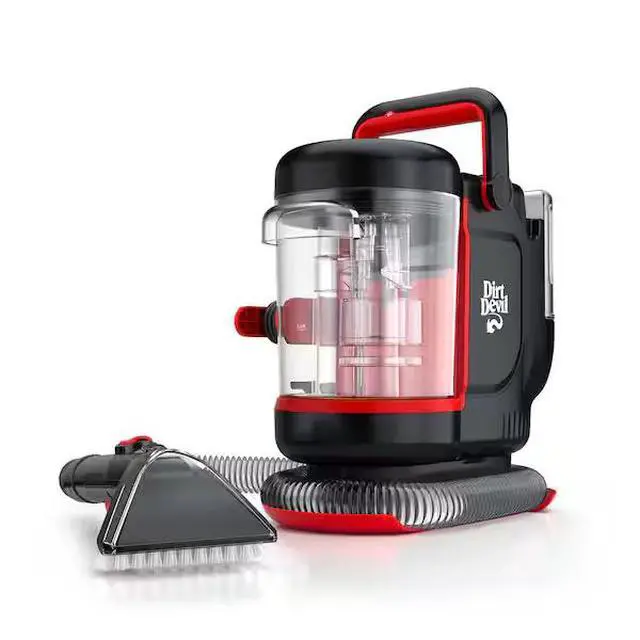 Alt view image 2 of 3 - Portable Corded Spot Carpet Cleaner with Powerful Suction and 32oz Scented Pet Stain and Odor Remover Solution Combo
