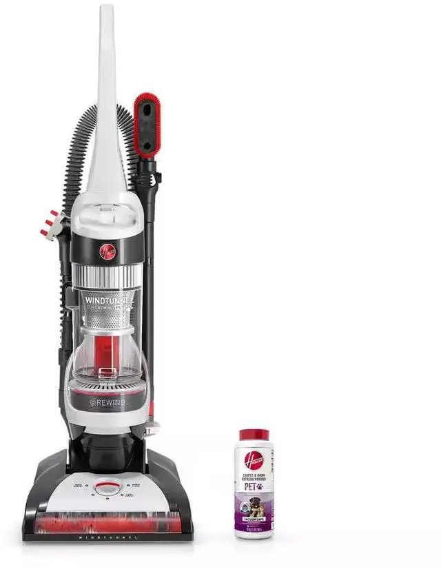 Main image of WindTunnel Cord Rewind Pet, Bagless, Corded, Washable Filter, Upright Vacuum Cleaner with 32oz Pet Carpet Powder