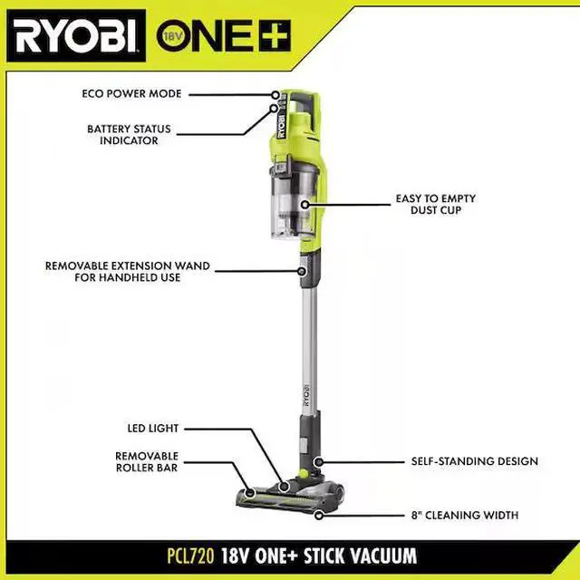 Alt view image 2 of 7 - ONE+ 18V Bagless Cordless Mesh Filter Stick Vacuum Cleaner (Tool Only)
