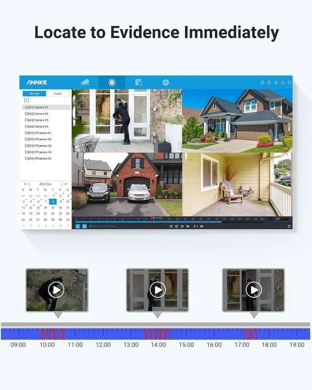 Alt view image 7 of 7 - ANNKE 4K 8CH AI DVR with Human/Vehicle Detection, 5-in-1 H.265+ Security Digital Video Recorder, Supports 8CH Analog and 4CH 8MP IP Cams for Home CCTV System, NO Hard Drive