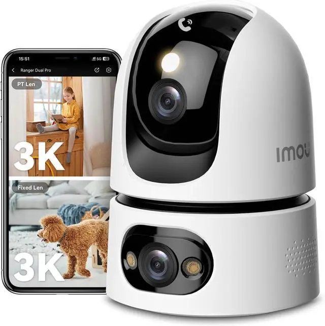 Main image of Imou 10MP Security Camera Indoor, Dual-Lens 360°Pan-Tilt Baby Monitor & Pet Camera for Home Security, Color Night Vision, Human/Pet/Sound/Motion Detection, 2.4/5GHz WiFi, No Monthly Fees Required