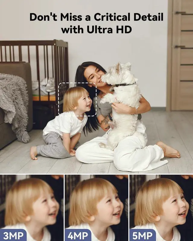 Alt view image 4 of 7 - Imou 10MP Security Camera Indoor, Dual-Lens 360°Pan-Tilt Baby Monitor & Pet Camera for Home Security, Color Night Vision, Human/Pet/Sound/Motion Detection, 2.4/5GHz WiFi, No Monthly Fees Required