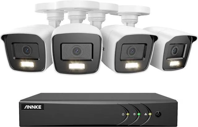 Main image of ANNKE 8CH Security Camera System, 3K Lite Surveillance DVR with 4X 1080P Wired CCTV IP66 Cams with Full Color Night Vision, 130DB WDR, 3D DNR, AI Motion Detection, Remote Access, NO HDD Included