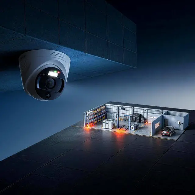 Alt view image 3 of 7 - ANNKE Smart Heat Detection Security Camera, AI Fire Detection, Temperature Alarm, 4-Color Indicator, 4MP Resolution, 2.8mm@30fps, 136° Wide Angle, Two-Way Audio, Smart Dual-Light, IP67 Waterproof