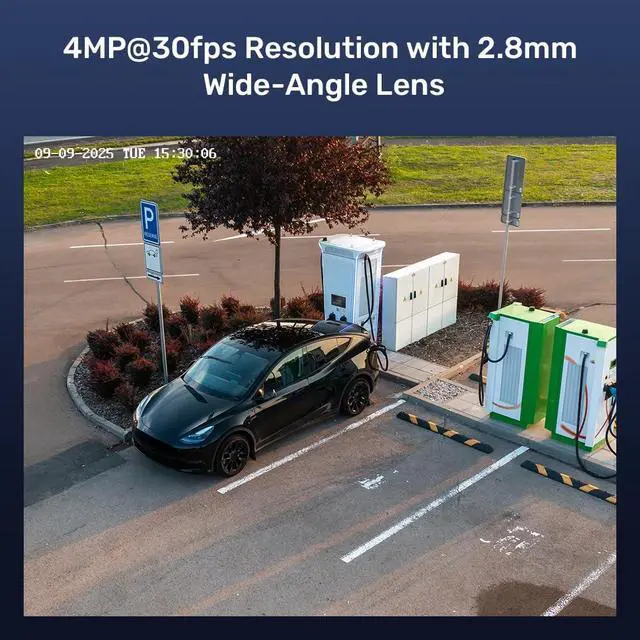 Alt view image 6 of 7 - ANNKE Smart Heat Detection Security Camera, AI Fire Detection, Temperature Alarm, 4-Color Indicator, 4MP Resolution, 2.8mm@30fps, 136° Wide Angle, Two-Way Audio, Smart Dual-Light, IP67 Waterproof