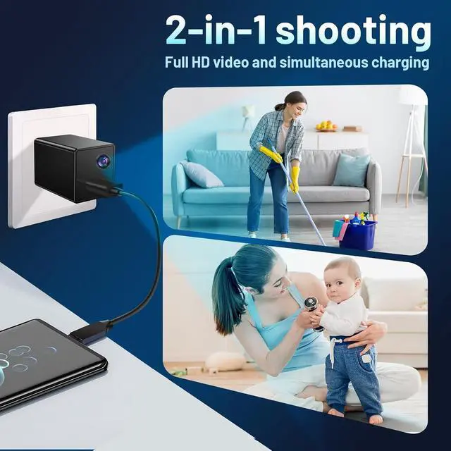 Alt view image 4 of 6 - Hidden Spy Camera 1080P WiFi Wireless Small HD Indoor Home Office Security Camera Compact Surveillance Monitoring Camera with Motion Detection and App Live Feed