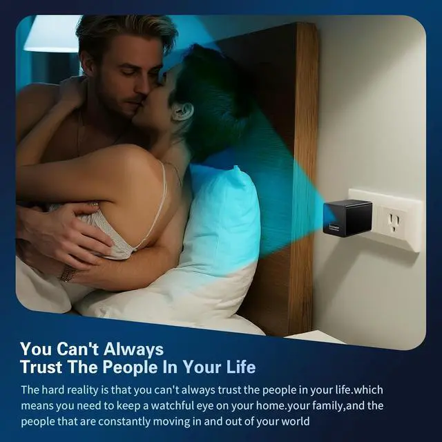 Alt view image 5 of 6 - Hidden Spy Camera 1080P WiFi Wireless Small HD Indoor Home Office Security Camera Compact Surveillance Monitoring Camera with Motion Detection and App Live Feed