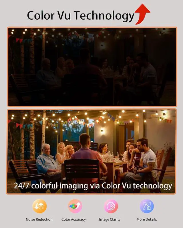 Alt view image 4 of 7 - DS-2CD2387G3-LI2UY HIKVIS0N_AcuSense 4K 8MP PoE IP Camera Color-Vu 3.0, Smart Hybrid Light,H.265+, Scene-Adaptive WDR, IP67, Human & Vehicle Detection, DS-2CD2387G2-LU Upgrade 2.8mm Lens