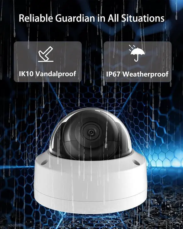 Alt view image 7 of 7 - DS-2CD2183G2-I 4K/8MP HIKVIS0N_AcuSense Dome PoE IP Camera, 98ft IR Night Vision, H.265+, IP67 Weatherproof, 2.8mm,Human/Vehicle Detection, International Version