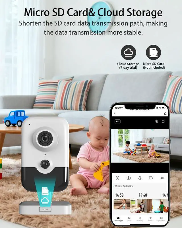 Alt view image 2 of 7 - HIKVIS0N_Indoor 8MP DS-2CD2483G2-I PoE Home Security IP Camera with PIR Human Detection, 120dB WDR, H.265+ Compression, Human/Vehicle Classification, PoE/DC Power