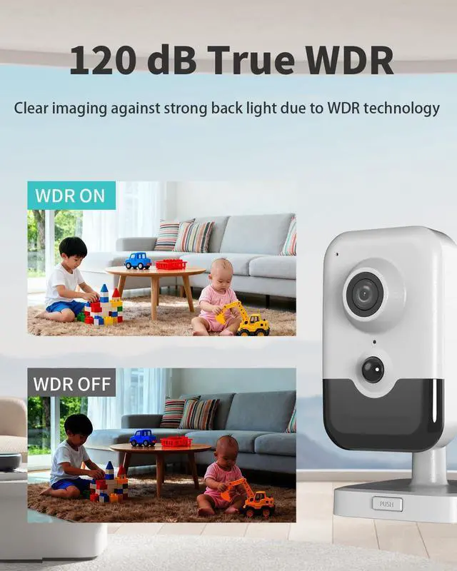 Alt view image 5 of 7 - HIKVIS0N_Indoor 8MP DS-2CD2483G2-I PoE Home Security IP Camera with PIR Human Detection, 120dB WDR, H.265+ Compression, Human/Vehicle Classification, PoE/DC Power