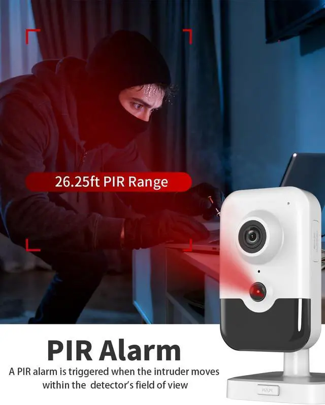 Alt view image 4 of 7 - HIKVIS0N_Indoor 8MP DS-2CD2483G2-I PoE Home Security IP Camera with PIR Human Detection, 120dB WDR, H.265+ Compression, Human/Vehicle Classification, PoE/DC Power