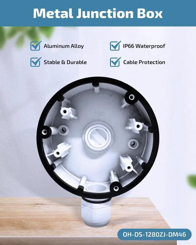 Alt view image 2 of 7 - Metal Security Camera Junction Box for HIK Dome Cameras