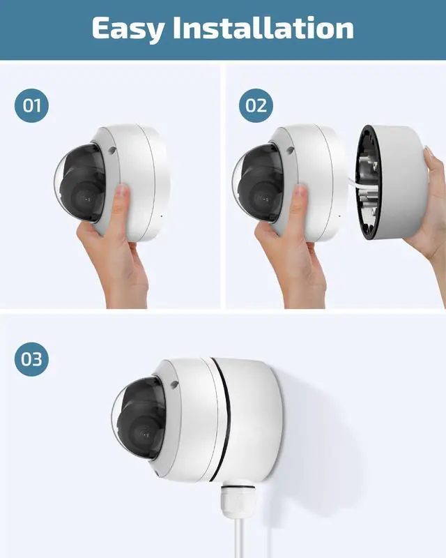 Alt view image 6 of 7 - Metal Security Camera Junction Box for HIK Dome Cameras