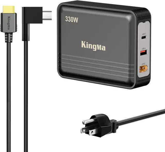Main image of King Ma GaN Portable Laptop Charger for Razer Blade 18(2025 2026) with 5080/5090, 3 Ports Fast Charging, with a Power Cable with 11-43 mm Charging Interface (20V/20A Output) for Gaming laptops