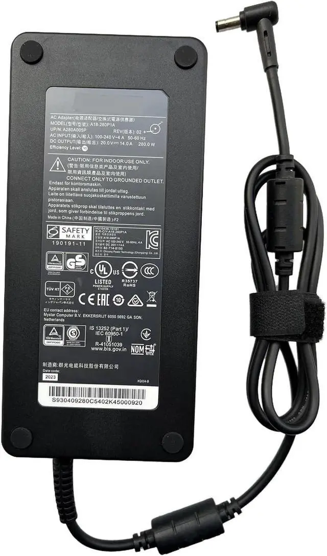 Main image of 20V 14A 280W AC Power Adapter Compatible for AORUS 17H BXF Charger 5.5mm