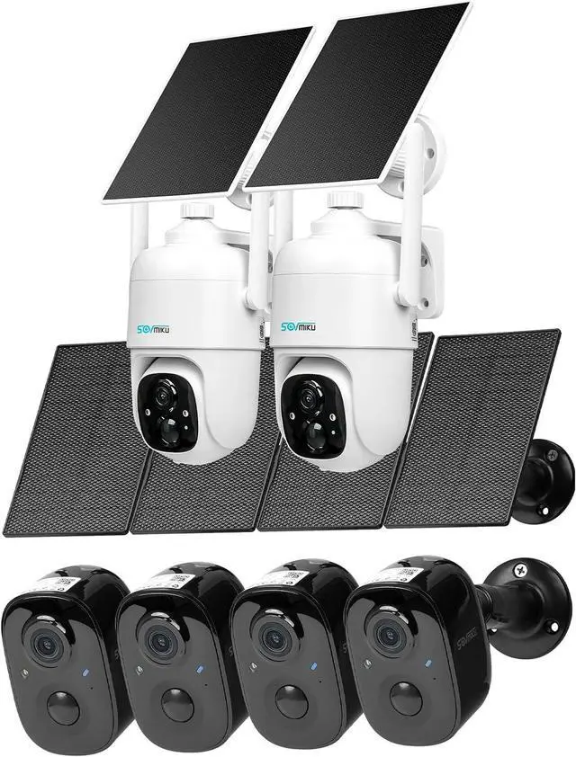 Main image of Vicohome 4G6B & 2CQ1 Best 2K Solar Security Camera Wireless Outdoor System,Battery Powered,No NVR Needed, Battery Powered, Easy to Setup, Motion Detection, Two Way Audio,Color Night Vision, SD Slot