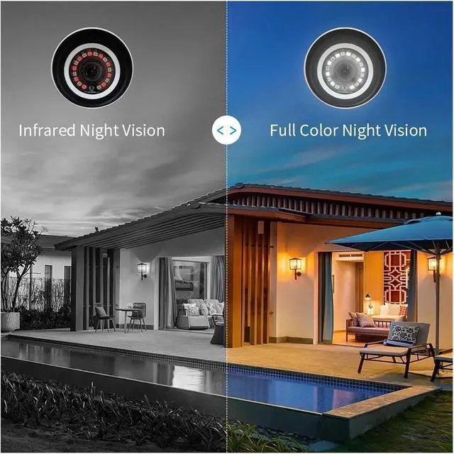 Alt view image 6 of 7 - 4K 8MP IP Camera Outdoor POE Video Surveillance Record CCTV Security Street Motion Alarm Color Night Vision