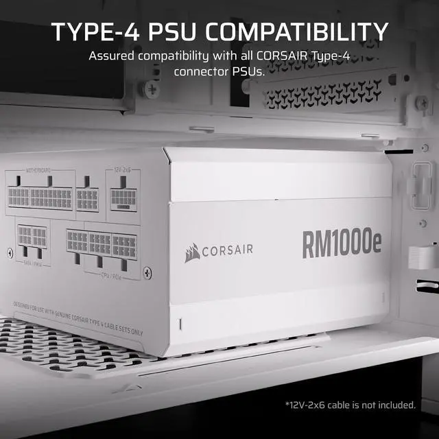 Alt view image 4 of 5 - Corsair Elite Premium Type 4 Individual Sleeved PSU Cable Pro Kit Low-Profile Cable Combs, Triple-Mesh Paracord Sleeve, Compatible Type 4 PSUs White