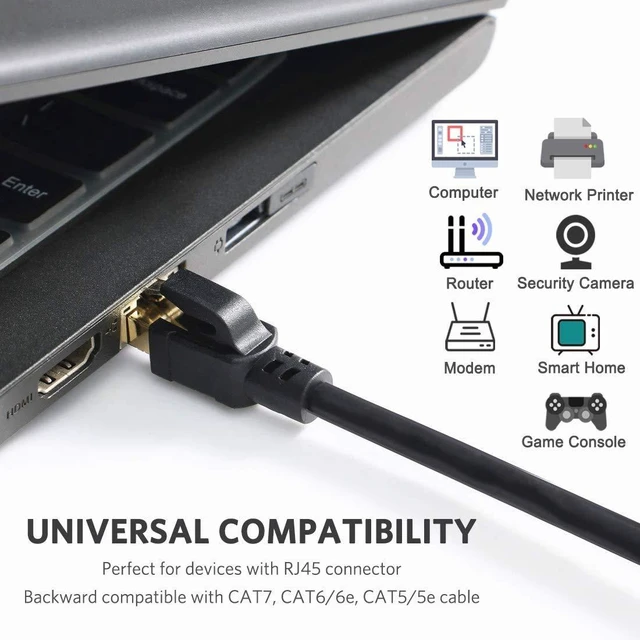 Alt view image 3 of 6 - RiteAV - Cat7/Cat8 Outdoor Waterproof Ethernet Direct Burial Cable (600MHz) Shielded (Pure Copper) PE Rugged Jacket - 3FT - 10 Pack
