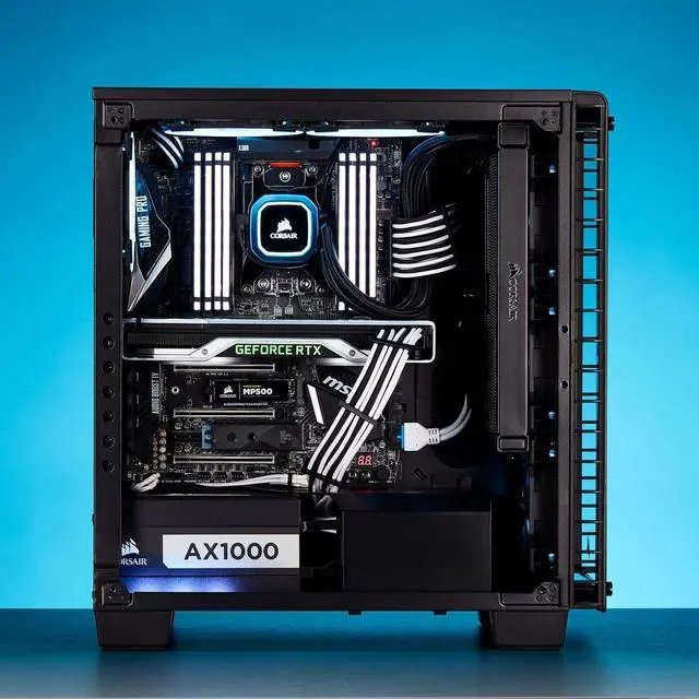 Alt view image 5 of 7 - Corsair 30cm White Premium Braided Sleeved 90° SATA Data Cable