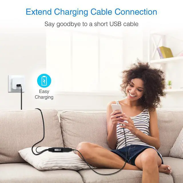 Alt view image 6 of 7 - 2.0 Active USB Extension Cable 50FT (USB Extender Cord, 480 Mbps, Male to Female, in-Wall CL3 Rated) Long USB Extension Cord for Webcam, VR Headset, Printer, Hard Drive, Keyboard, Mouse