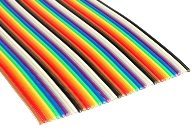 Alt view image 4 of 4 - uxcell Flat Ribbon Cable 40P Rainbow IDC Wire 1.27mm Pitch 4 Meters Long