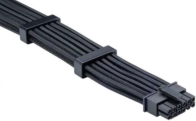 Alt view image 4 of 7 - Phanteks (PH-CBKT-G5S_BK01) Revolt Cable Kit, PCIe Gen5 Starter Set, 12VHPWR, Individually Sleeved Cables with Combs, Compatible with Revolt and AMP Series Power Supplies, Black