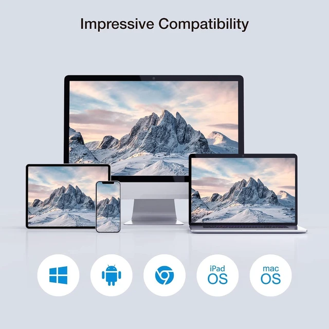 Alt view image 7 of 7 - EZCast Wireless USB-C to HDMI Transmitter and Receiver, DisplayPort Screen Mirror from iPhone 15 to TV, 1080p HD, HDMI Extender, Wireless Display from Tablet and laptops to HDTV projectors