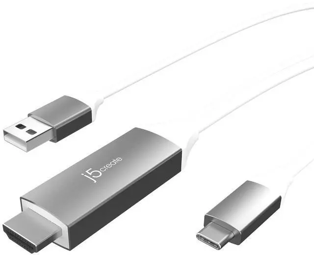 Main image of USB Type C to 4K@60Hz HDMI Cable with USB Type-A 7.5W Pass-Through Charging, for iPad Pro, iPad Air 4, Android, Tablet, Galaxy and More (JCC154G)