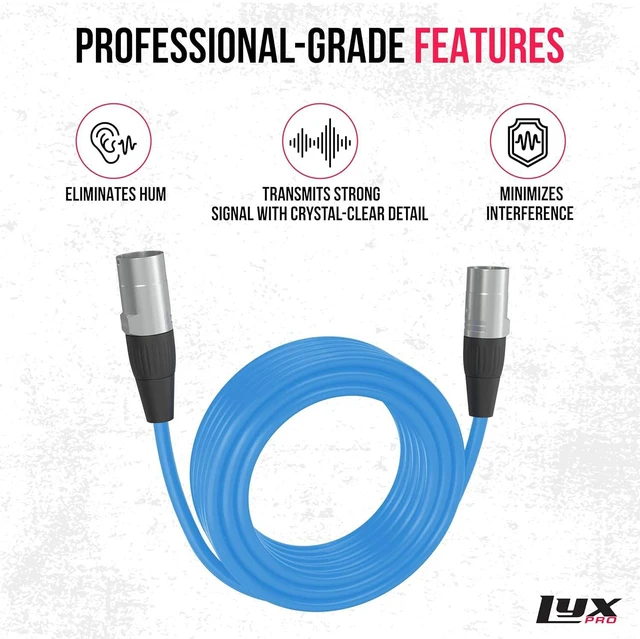Alt view image 3 of 7 - LyxPro 50 Feet Shielded CAT6 Ethercon Cable - Professional Audio & Lighting Stage Snakes RJ45 Cable, Studio-Grade Sound Transmission, Extreme Durability - Blue