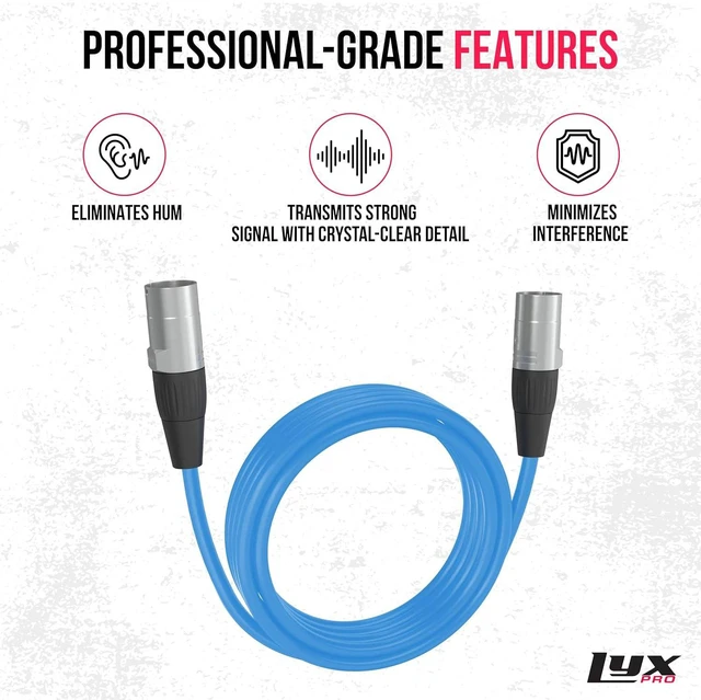 Alt view image 3 of 7 - LyxPro 15 Feet Shielded CAT6 Ethercon Cable - Professional Audio & Lighting Stage Snakes RJ45 Cable, Studio-Grade Sound Transmission, Extreme Durability - Blue