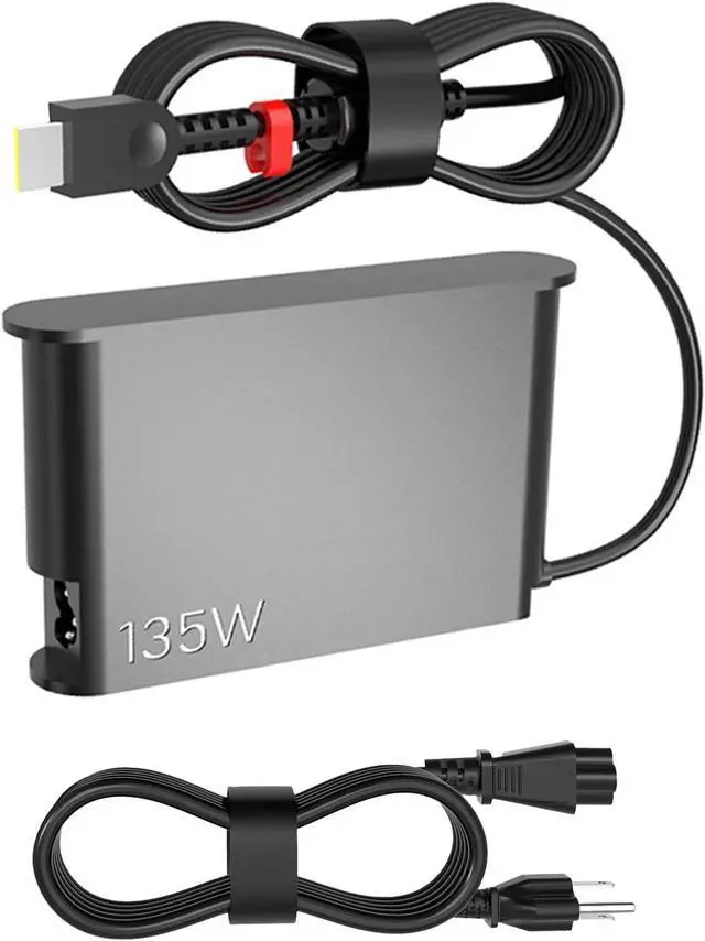 Alt view image 2 of 6 - 135W 100W USB C Slim Laptop Charger Compatible with Lenovo ThinkPad P16s P14S Z16 P16 P15S T14 E15 L14 AMD G1 T16 Series-T16 G1 G2 Gen 5 4 3 2 1 21BU ThinkBook 14P 14+ 13X G3 G4 4X21H27800 DL135YSDC3A
