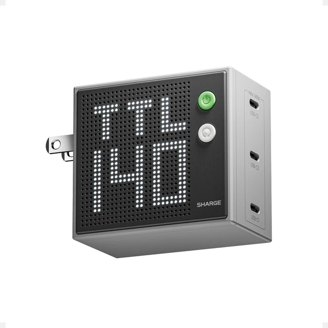 Main image of Pixel 140 Laptop Charger 140W USB C GaN Charger 3-Port with Smart Dot-Matrix Display PD3.1 Fast Charging for MacBook Pro, iPhone 17/16 (S2U-Black)
