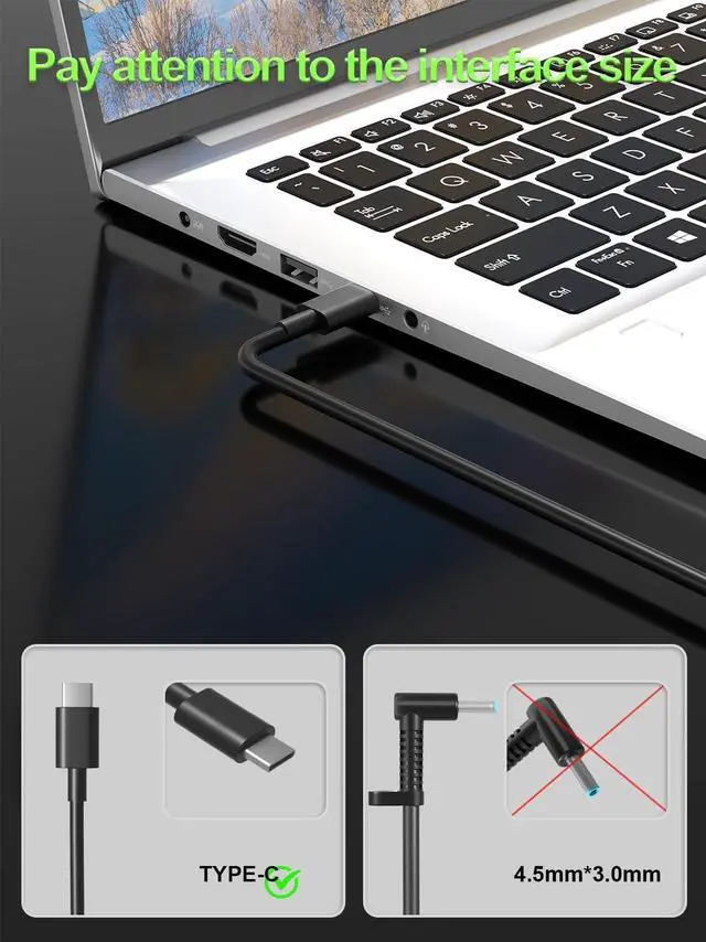Alt view image 2 of 7 - 130W USB C Charger Compatible with Asus ROG Flow X13 GV302 GV302XV GV302XI Flow Z13 GZ301 GZ301VV GZ301VU GZ301VI GZ301VIC Gaming Laptop Replacement Power Supply Adapter