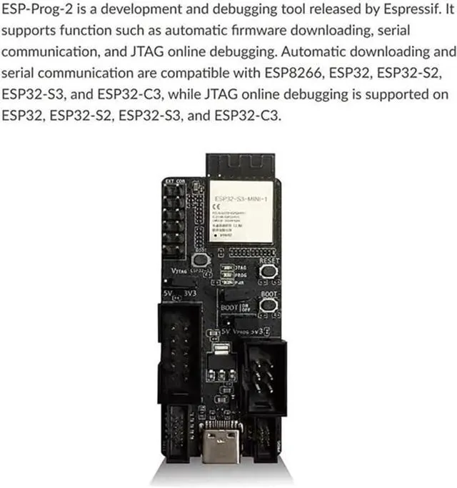 Alt view image 4 of 6 - ESP-Prog-2 Program Downloader ESP-Prog-2 Debugger Serial Communication, JTAG in-Circuit Debugging Support