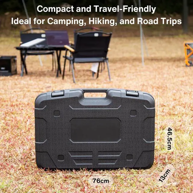 Alt view image 6 of 7 - Storage Case for Starlink Standard Gen 3, Protective Hard Case with Foam Padding for Gen 3 Dish, Router, Cables & Accessories, Portable and Durable Ideal for Travel and Outdoor Use