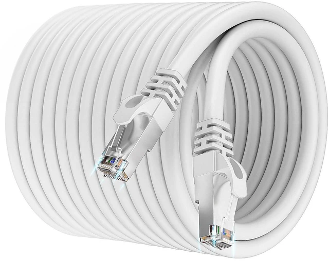 Main image of Cat 7 Ethernet Cable 150ft, Outdoor&Indoor, SFTP Cat 7 Triple Shielded Patch Cable 150 feet, High Speed 10Gbps 600Mhz, Direct Burial, Waterproof, UV Resistant, RJ45 LAN Cable for Gaming, Router