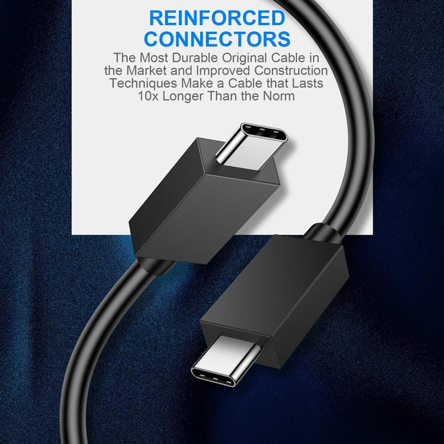 Alt view image 3 of 7 - KOOWOD PS5 Controller Charger 2 Pack 5FT OEM Original 3A Fast Charging Cable USB C to USB C Data Cord Wire Accessories for DualSense, Xbox Series S X Core, Elite Series 2, Switch Controller