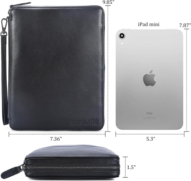 Alt view image 2 of 7 - Polare Full Grain Leather Travel Cable Organizer Case Electronics Accessories Carry Bag with YKK Zippers Tech Storage Bag for Cables, Power Bank, USB, SD Card, Travel Essentials (Black)