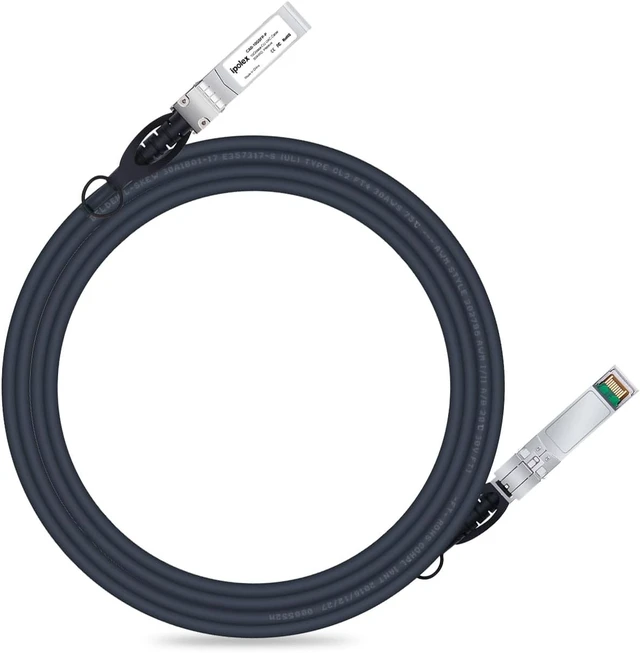 Alt view image 2 of 7 - ipolex 1 Pack 10G SFP+ DAC Passive Cable, 3m (9.84ft) and 2 Pack 10G SFP+ Twinax Cable, 3m (9.84ft)
