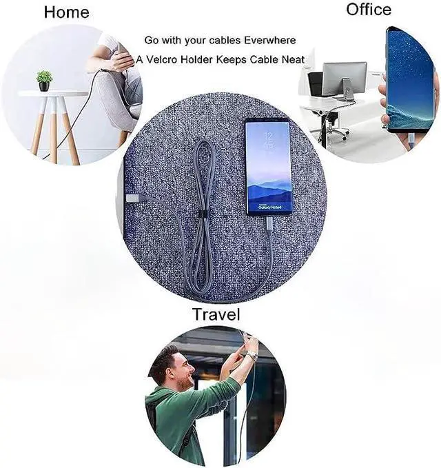 Alt view image 3 of 6 - USB C Cable 15FT 2Pack Extra Long USB-A to USB-C Cable Braided Fast Charger Cord Compatible with Sony Galaxy S22 S21 S20 S10 Note 9 Plus OnePlus 10 Pro Switch Moto