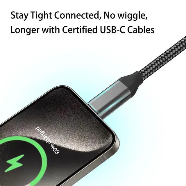 Alt view image 5 of 6 - USB C Cable 15FT 2Pack Extra Long USB-A to USB-C Cable Braided Fast Charger Cord Compatible with Sony Galaxy S22 S21 S20 S10 Note 9 Plus OnePlus 10 Pro Switch Moto