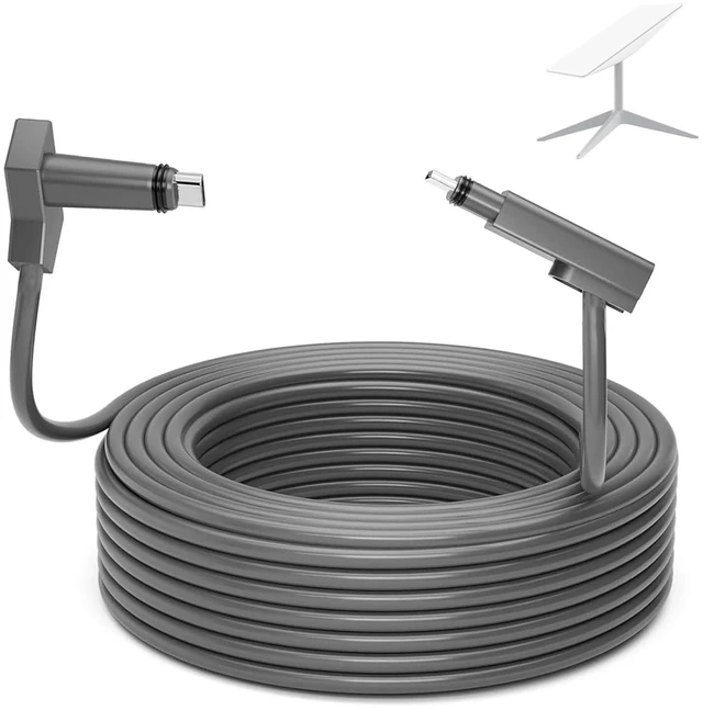 Main image of CHGRNLF Gen 2 Cable for Starlink 50FT, Eethernet Cable for Star Link V2 Standard Actuated Kit Waterproof Grey